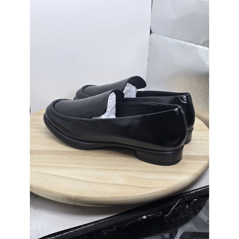 Womens Size 10 - Ecco Black Patent Leather Textile Loafer Flats Shoes - Picture 5 of 8